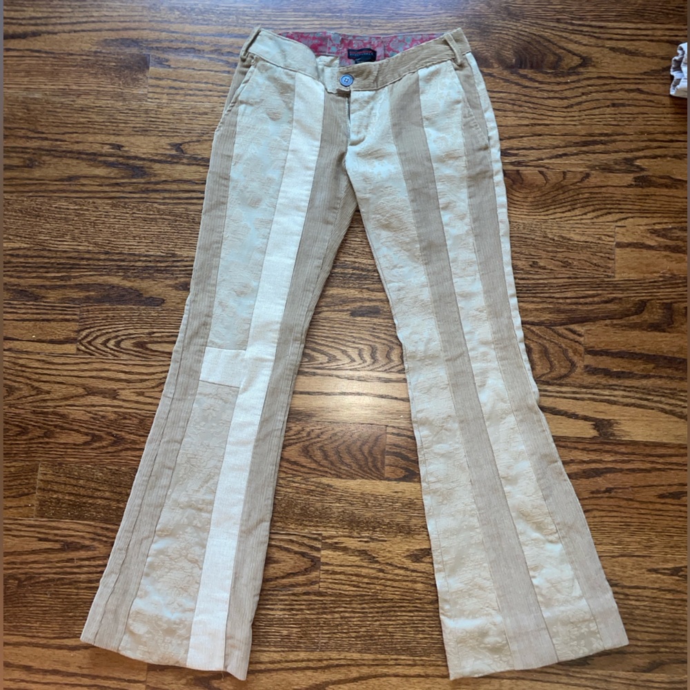 Patterned Custo Barcelona Beige and Red Pants